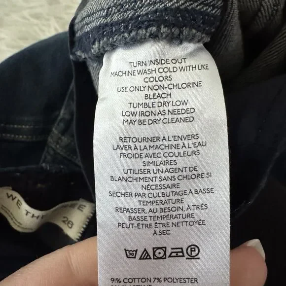 Free People We The Free Jayde Flare Jeans Dark Wash Womens Size 26 Boho Festival - Picture 14 of 15